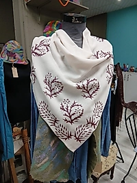 KREM DOĞAL BASKI BANDANA