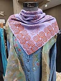 MOR DOĞAL BASKI ŞAL