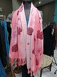 KIRMIZI DOĞAL BASKI ŞAL